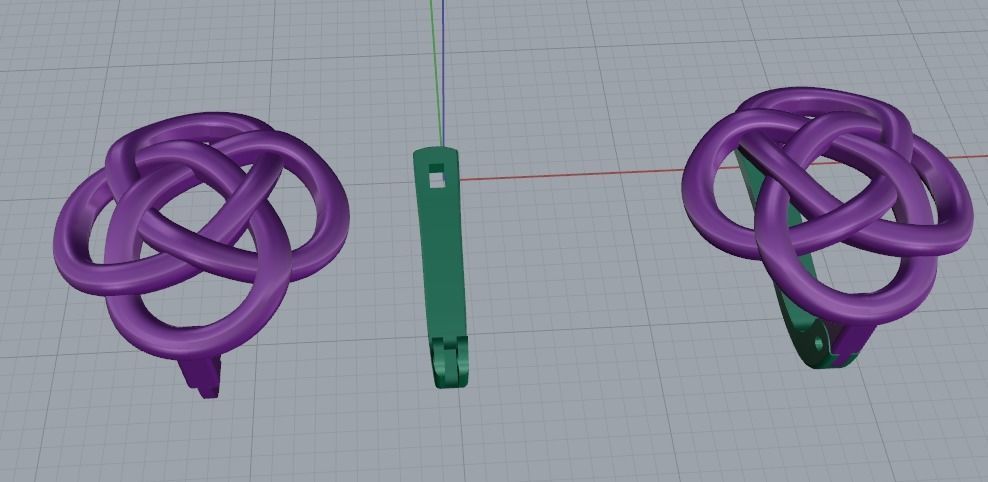 Earrings endless knot Model 3606 3D print model_2