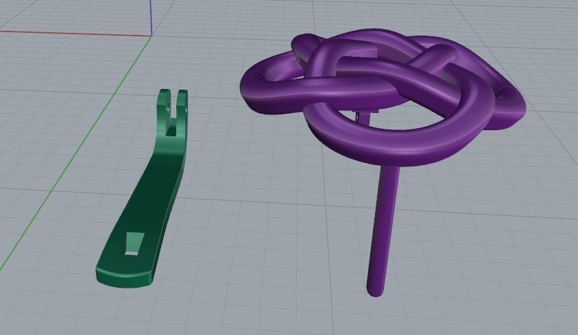 Earrings endless knot Model 3606 3D print model_4