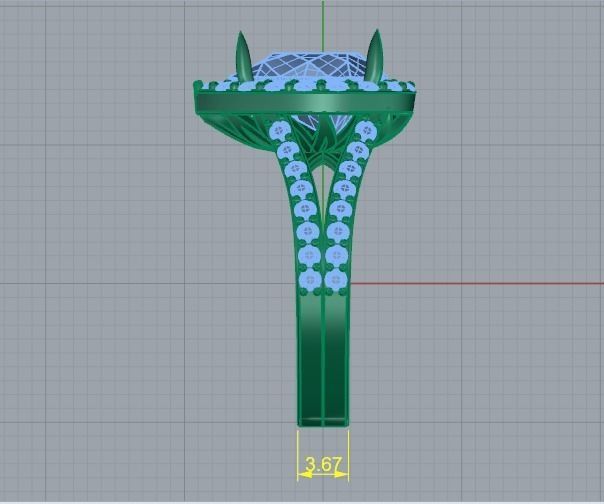 Engagement halo rings Model 3596 3D print model_7