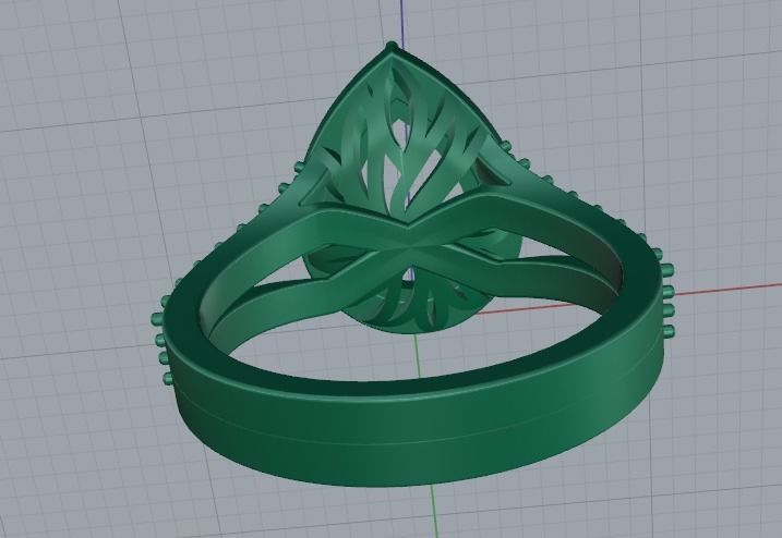Engagement halo rings Model 3596 3D print model_4