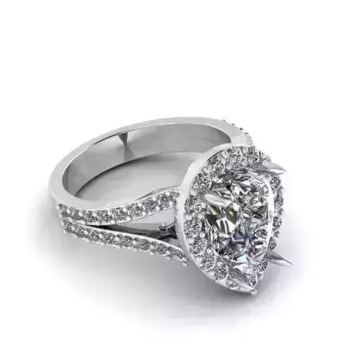 Engagement halo rings Model 3596 3D print model