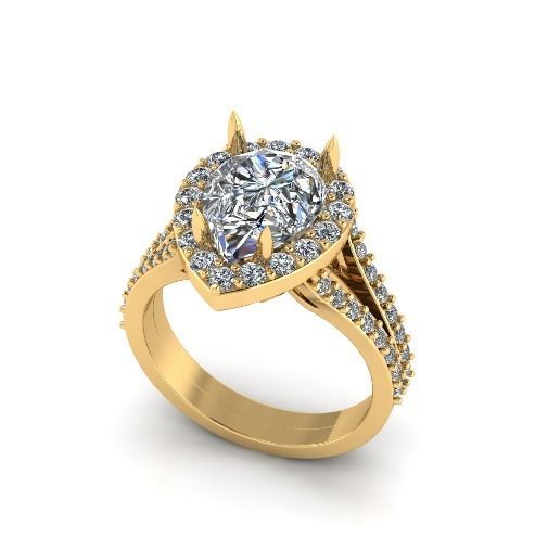 Engagement halo rings Model 3596 3D print model_1