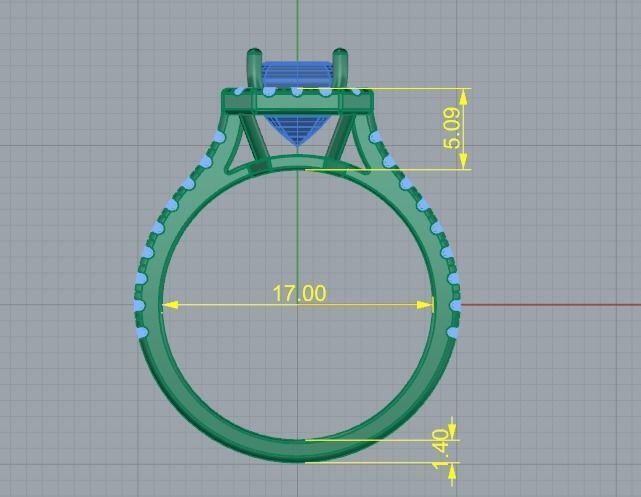 Engagement halo rings Model 3591 3D print model_5