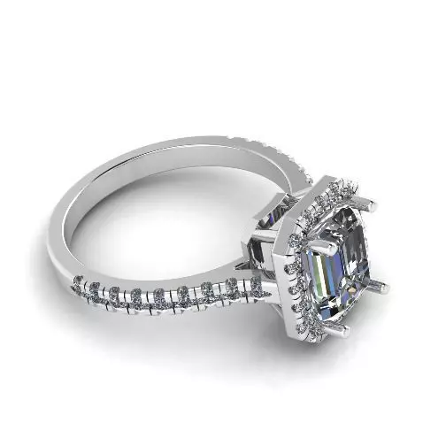 Engagement halo rings Model 3591 3D print model_0