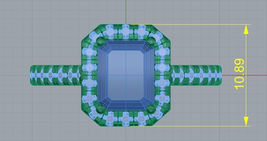 Engagement halo rings Model 3591 3D print model_6