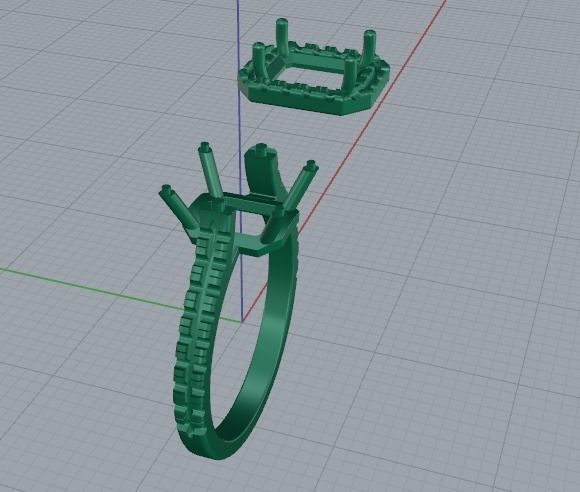 Engagement halo rings Model 3591 3D print model_3