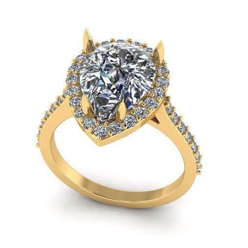 Engagement halo rings Model 3590 3D print model_1