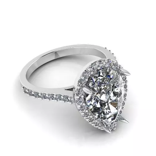 Engagement halo rings Model 3590 3D print model_0