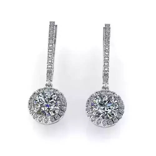 Earrings with English lock Model 3589