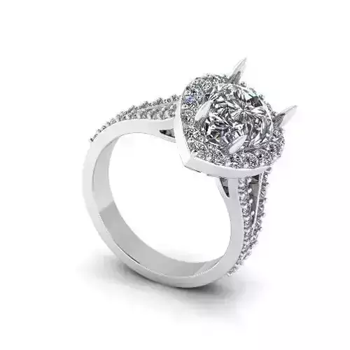Engagement halo rings Model 3586