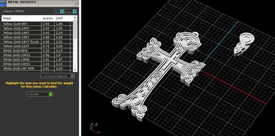Pendant cross Model 3583 3D print model_8