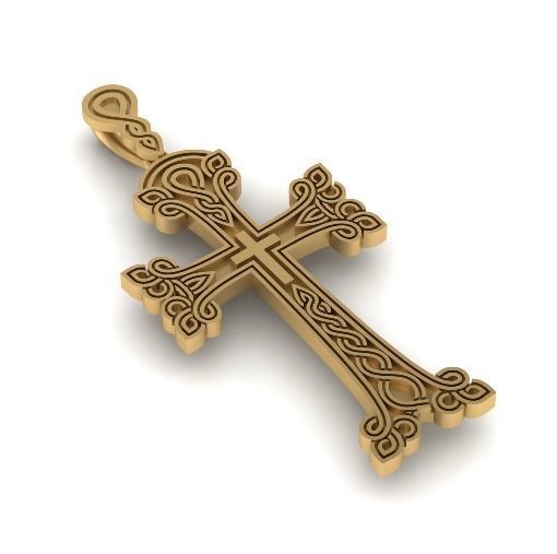 Pendant cross Model 3583 3D print model_1