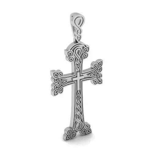 Pendant cross Model 3583 3D print model_0
