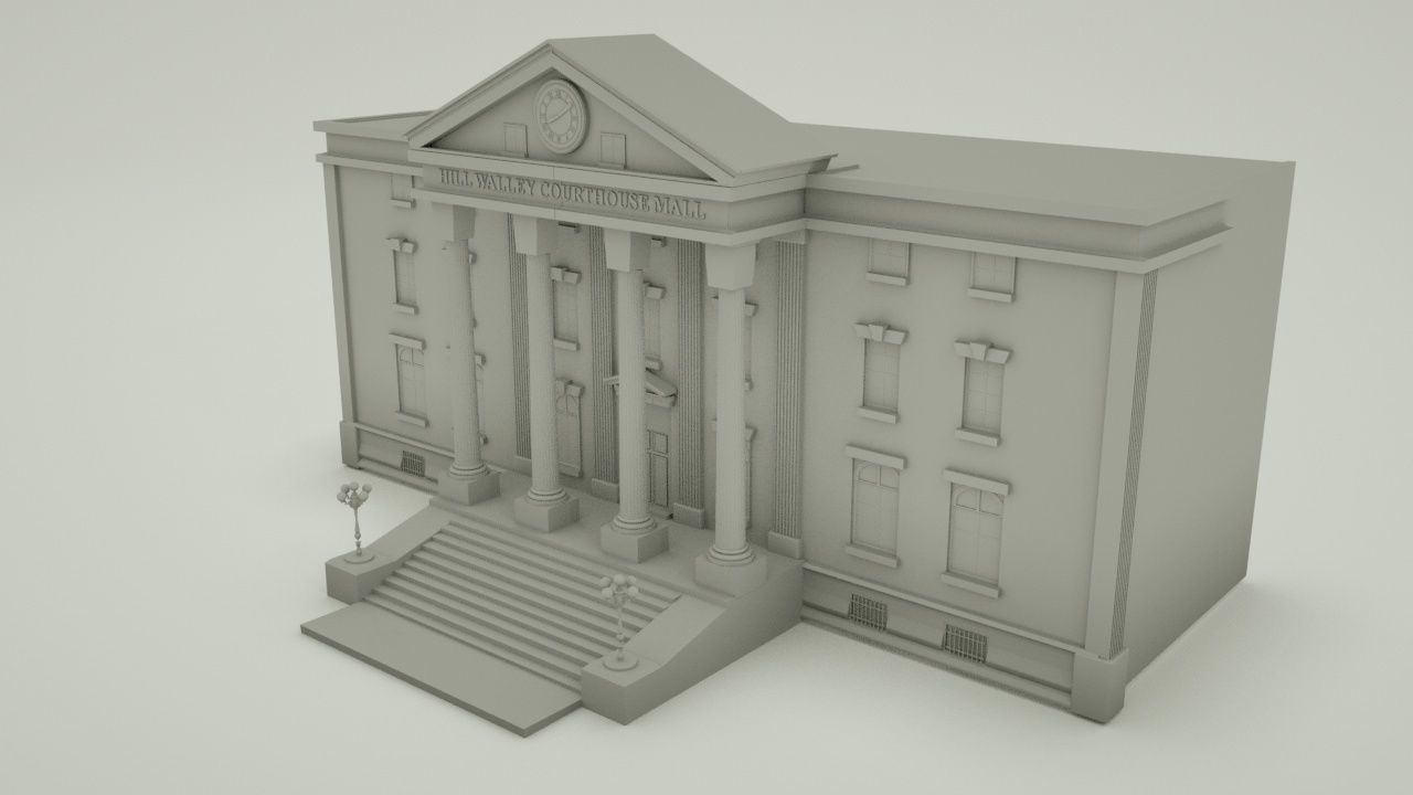 Clock tower 3D model_2