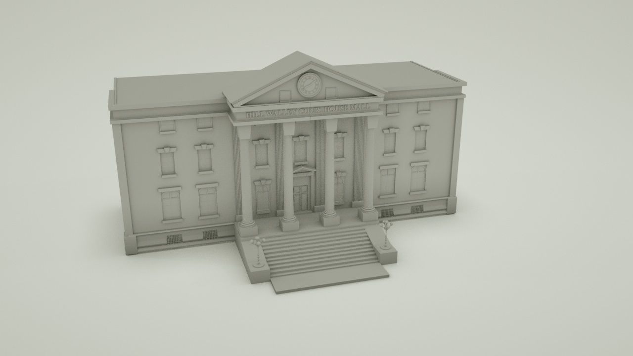 Clock tower 3D model_1