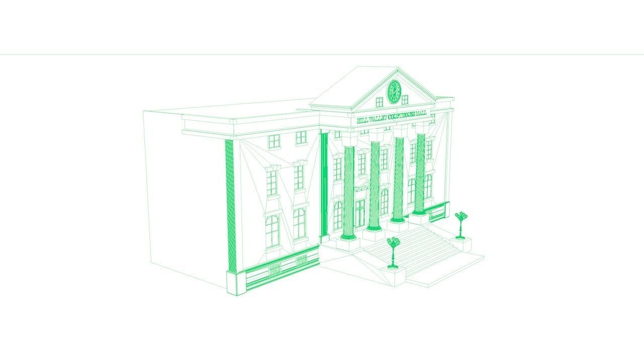 Clock tower 3D model_9