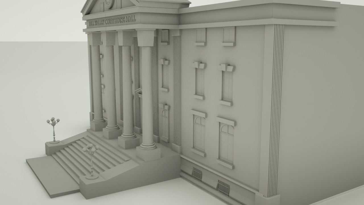 Clock tower 3D model_4