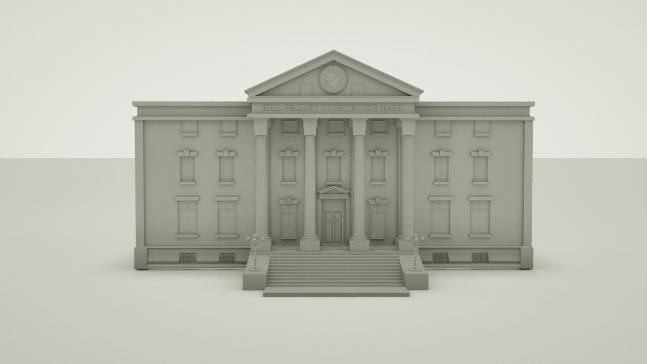 Clock tower 3D model_5