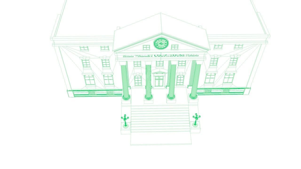 Clock tower 3D model_7