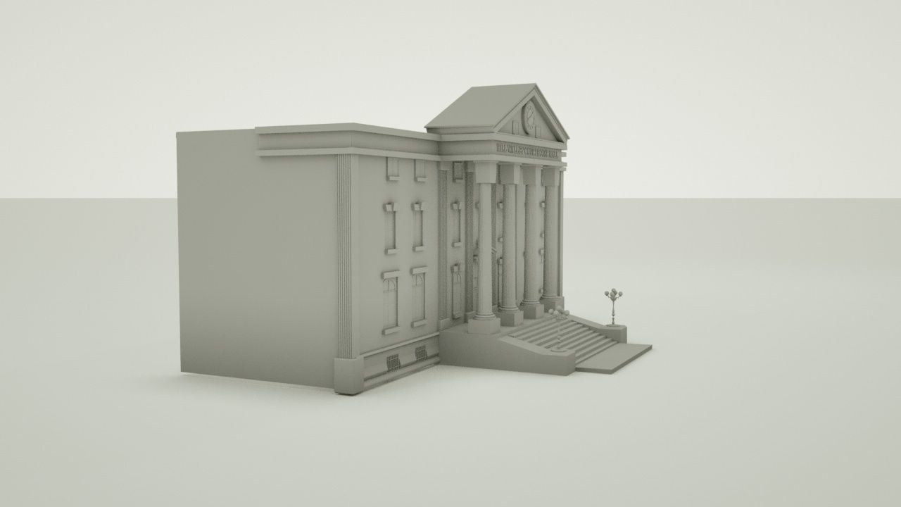 Clock tower 3D model_3