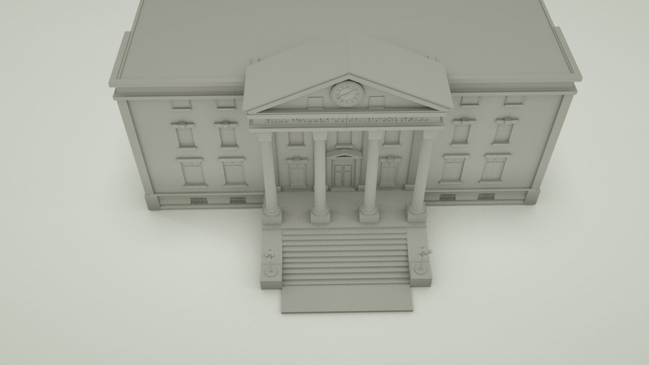 Clock tower 3D model_6