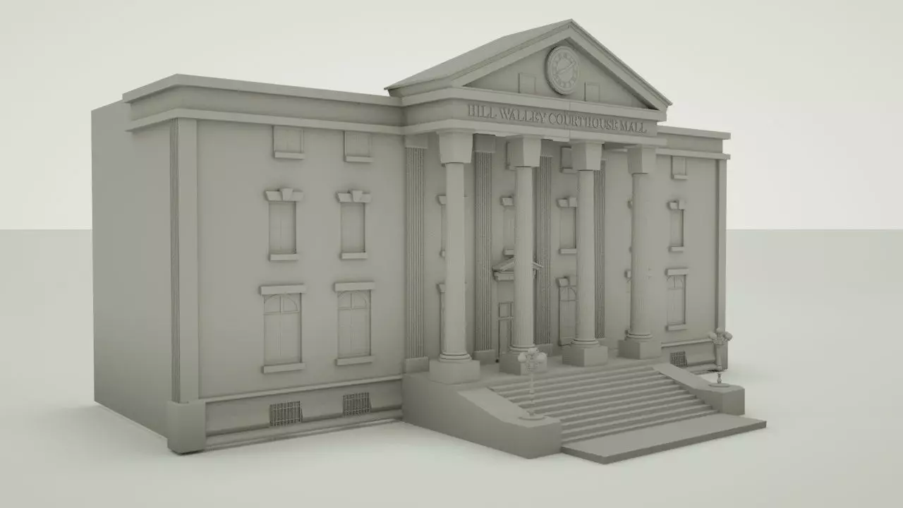 Clock tower 3D model_0