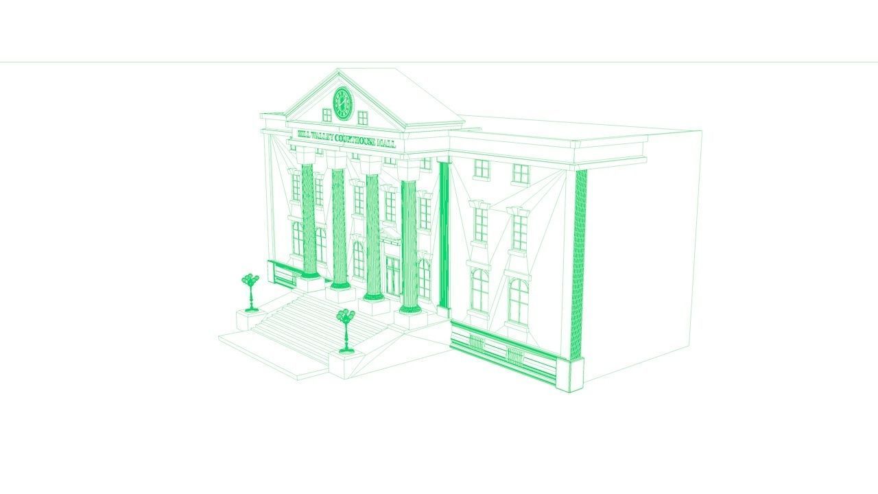 Clock tower 3D model_8