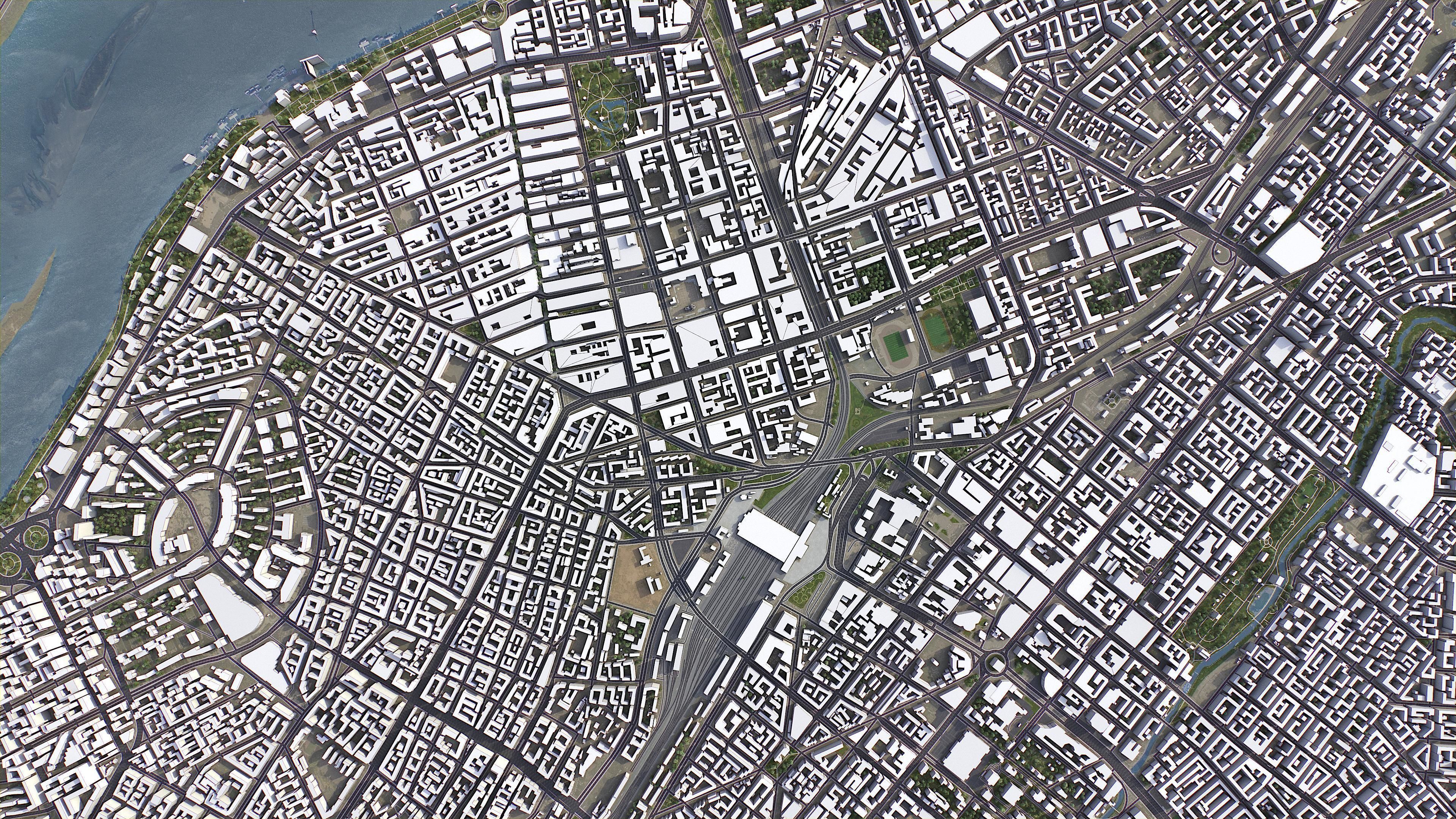 Harbin - 3D City Model Low-poly 3D model_6