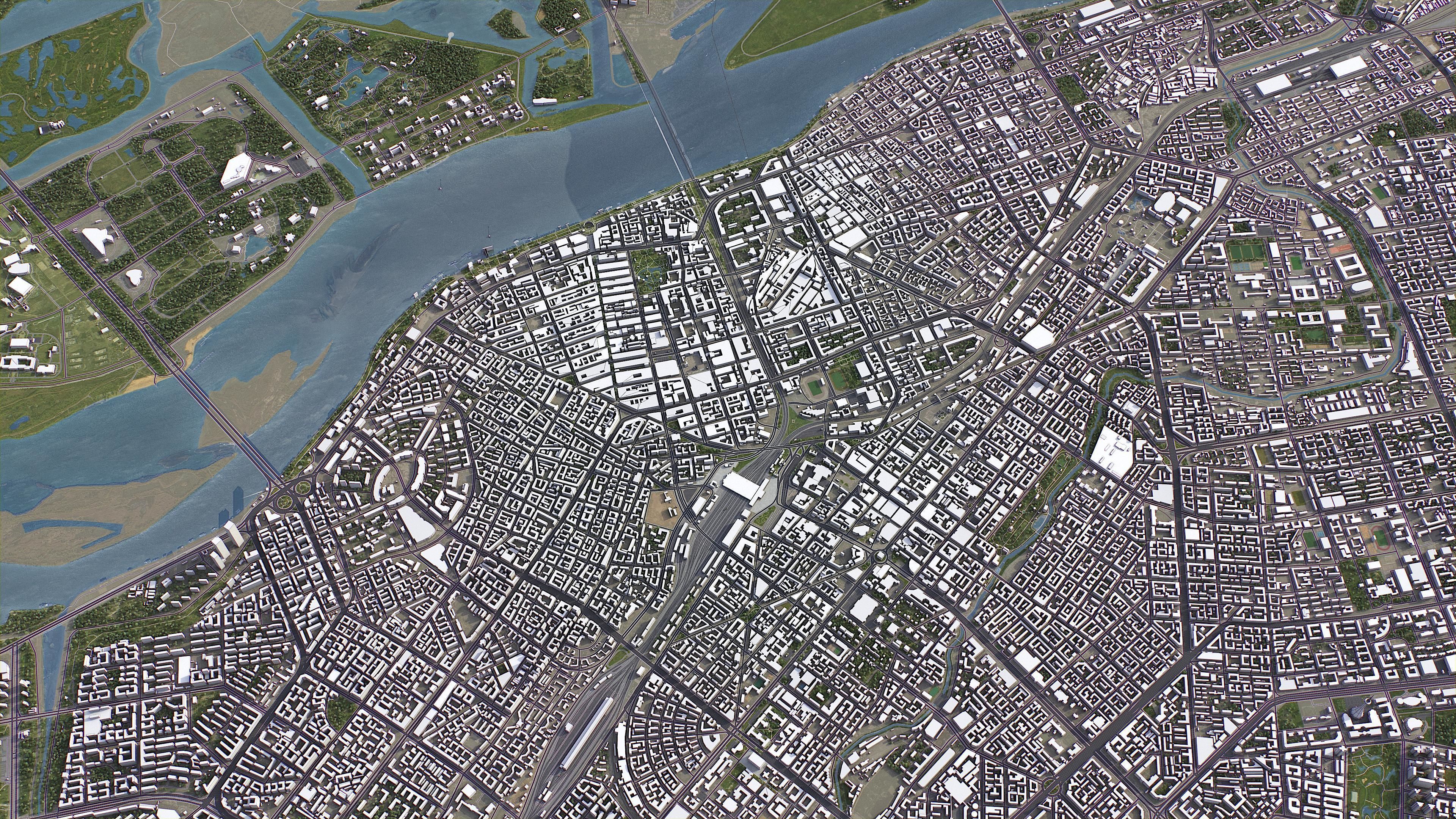 Harbin - 3D City Model Low-poly 3D model_7