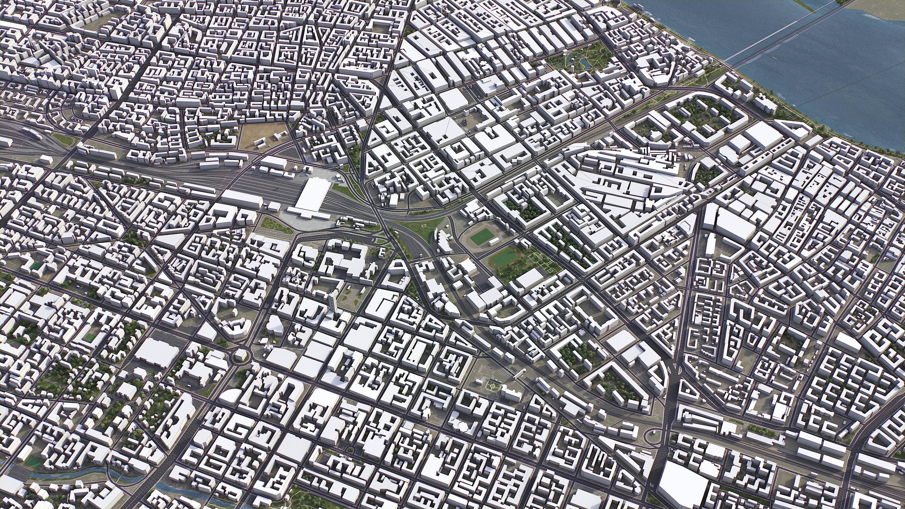 Harbin - 3D City Model Low-poly 3D model_5