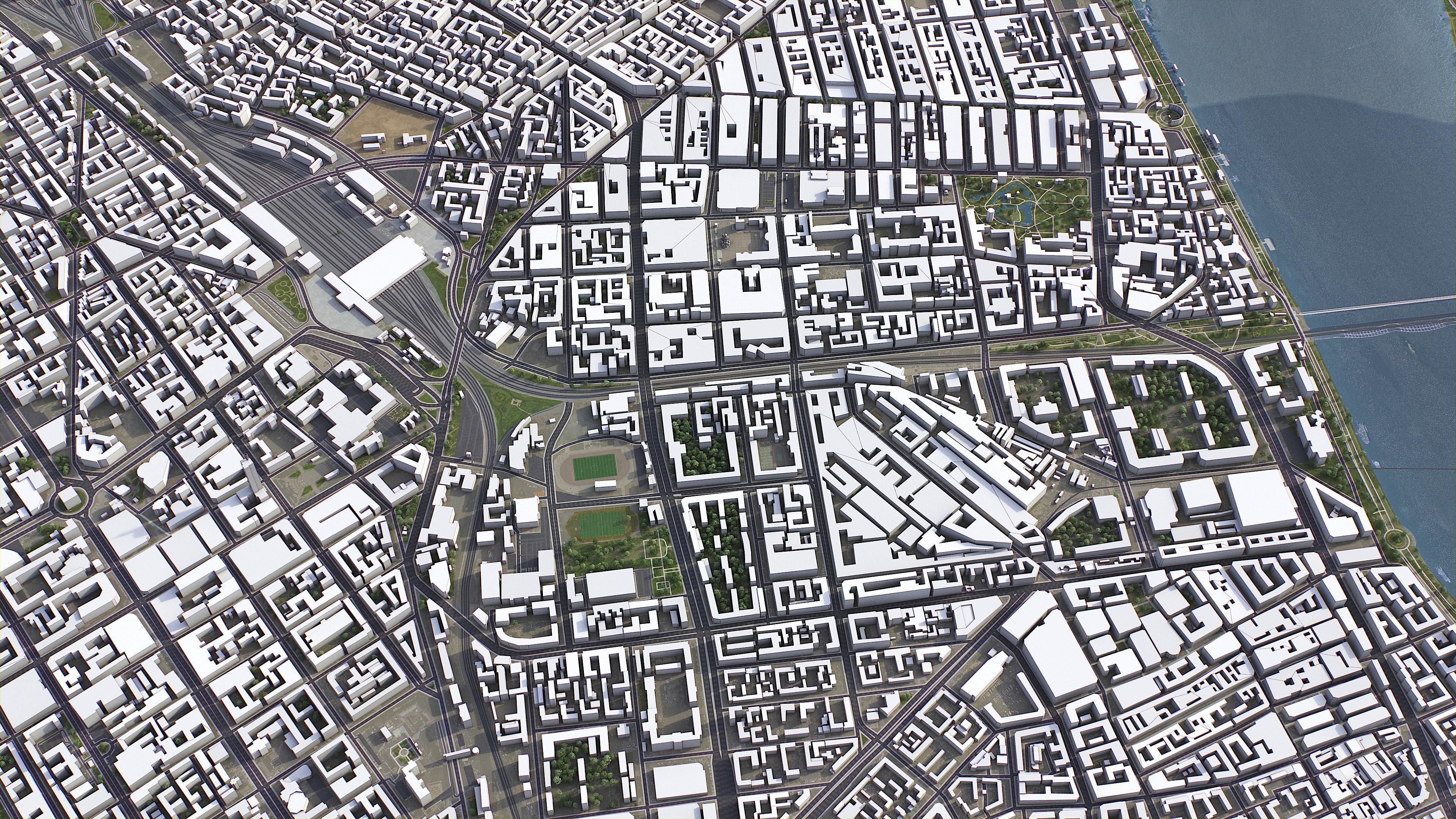 Harbin - 3D City Model Low-poly 3D model_4