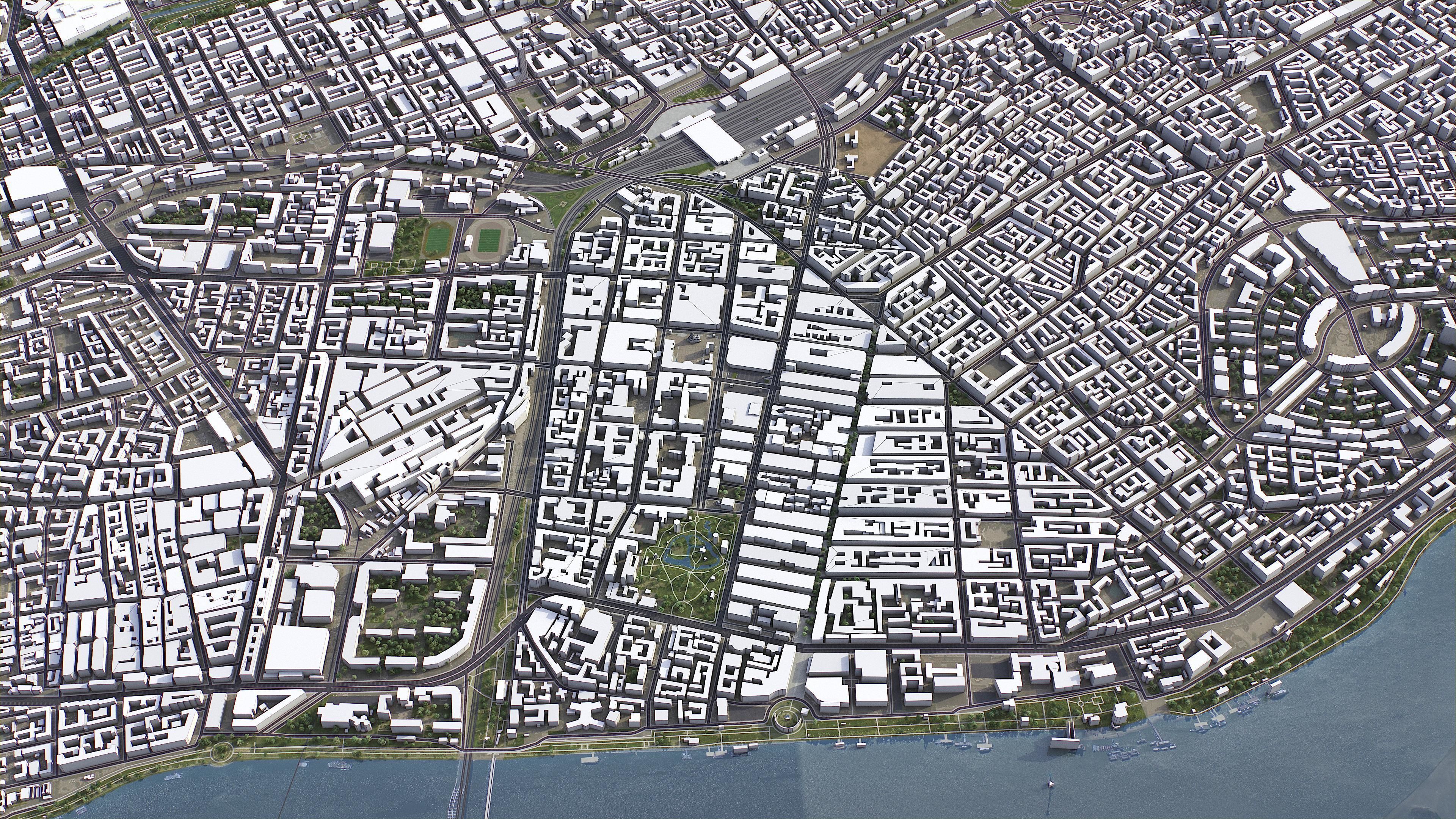 Harbin - 3D City Model Low-poly 3D model_3