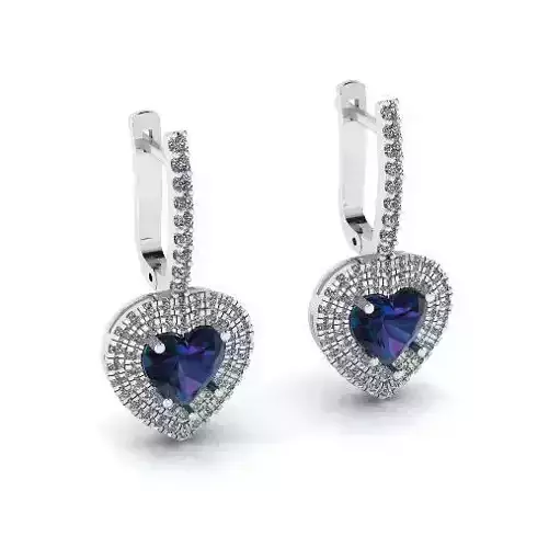Earrings heart Model 3575