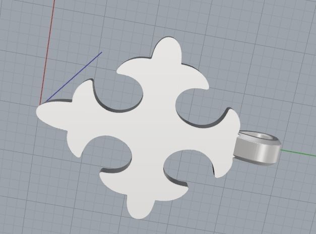 Pendant cross Model 3574 3D print model_4