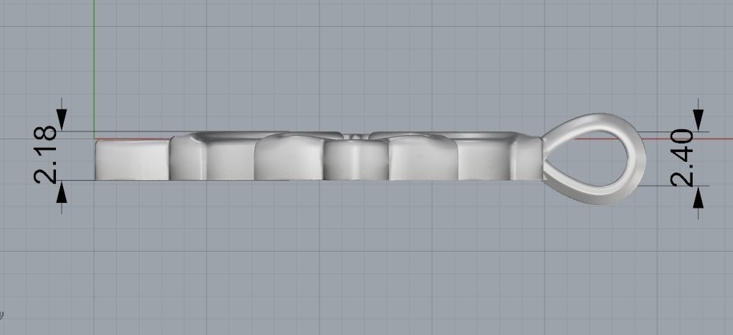 Pendant cross Model 3574 3D print model_7