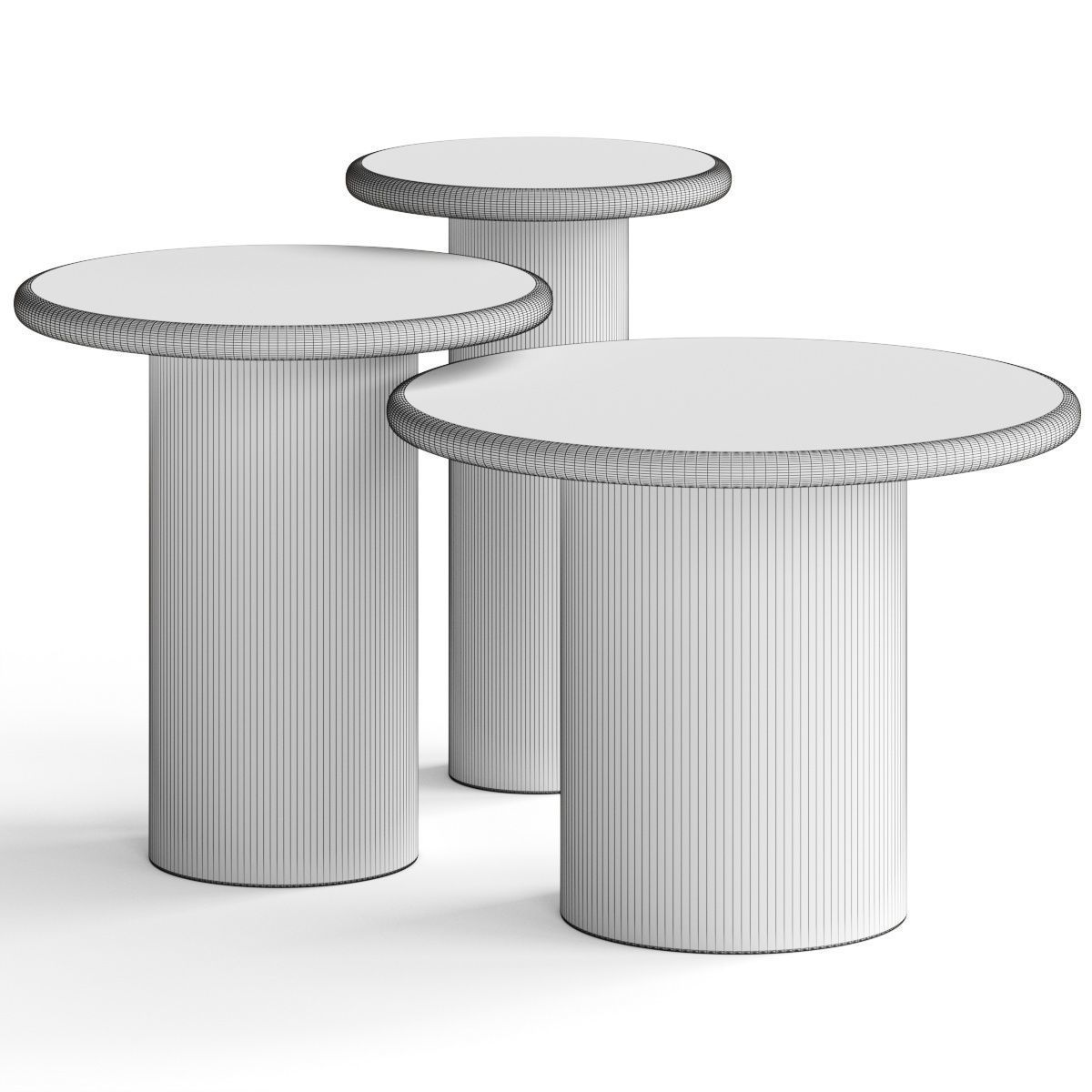 Fred Rigby Studio Raindrop Side Table Set 3D model_3