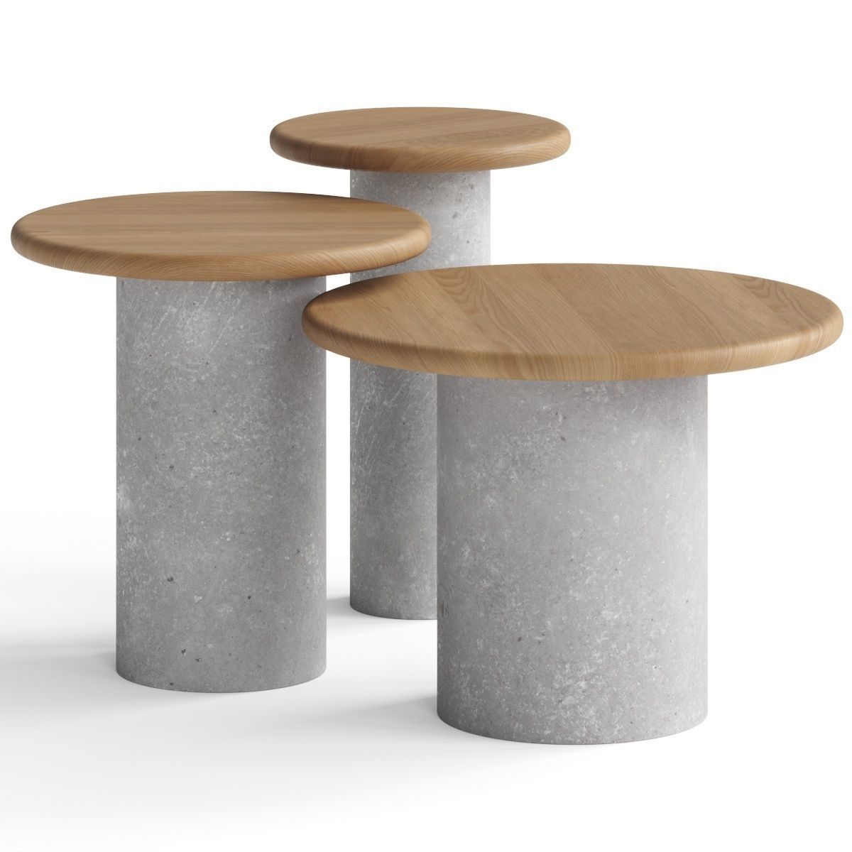 Fred Rigby Studio Raindrop Side Table Set 3D model_2