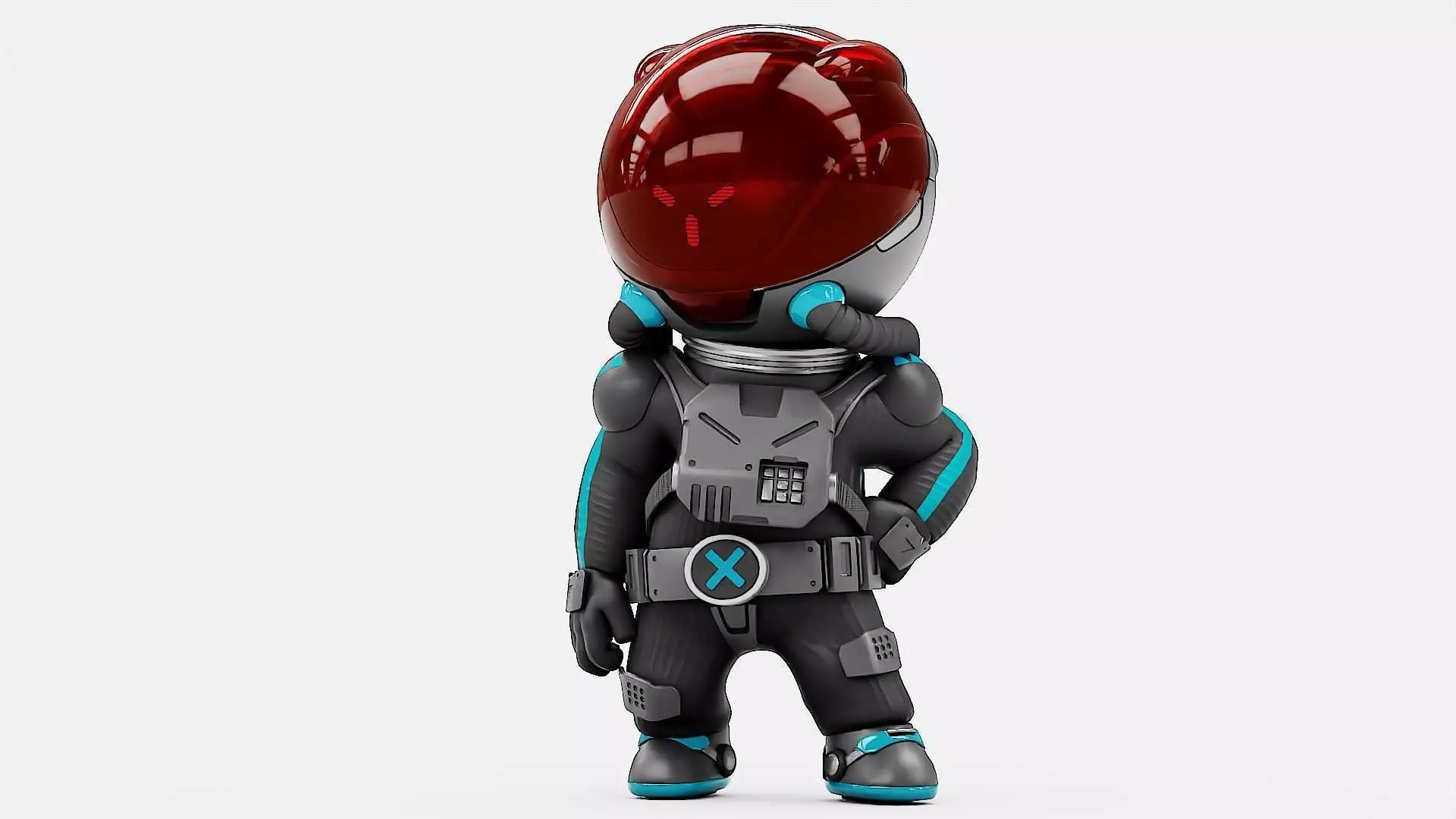 TOON ASTRONAUT S-590 RIGGED 3D model