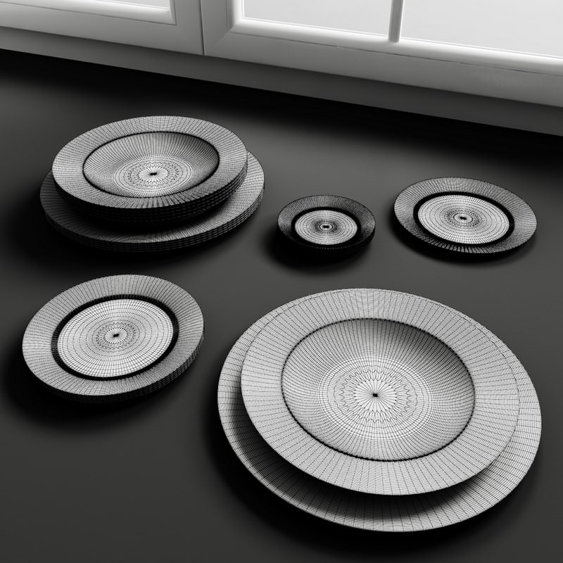 Dinner plates 3D model | CGTrader