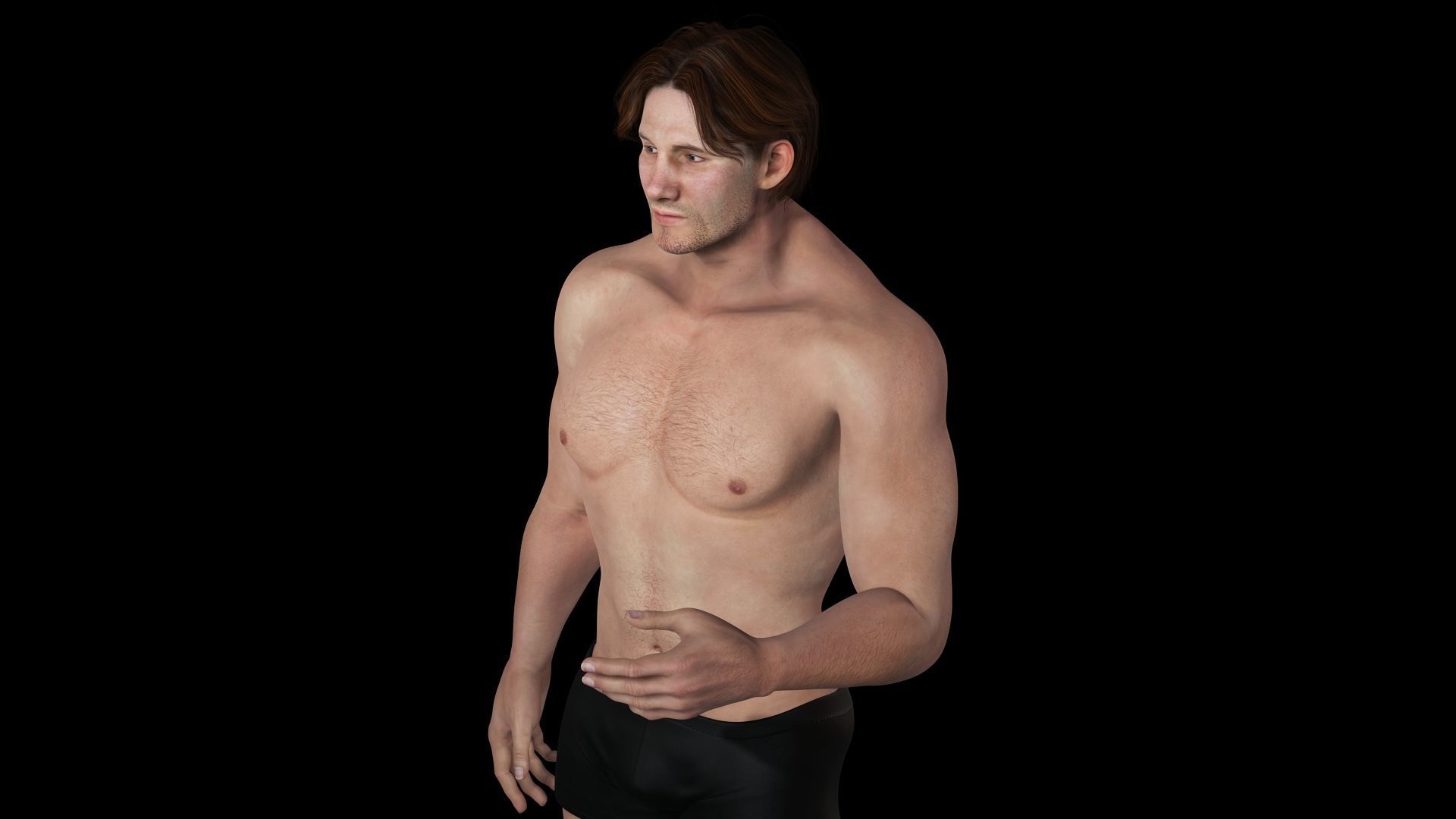 Free Male Body-low poly Free low-poly 3D model_10