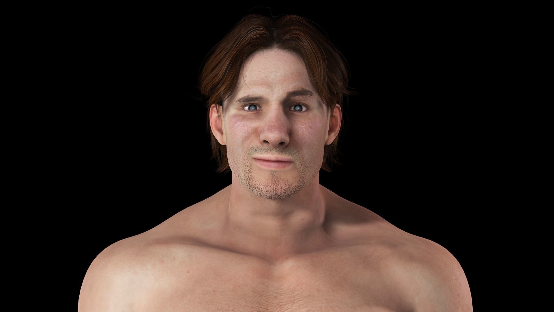 Free Male Body-low poly Free low-poly 3D model_12