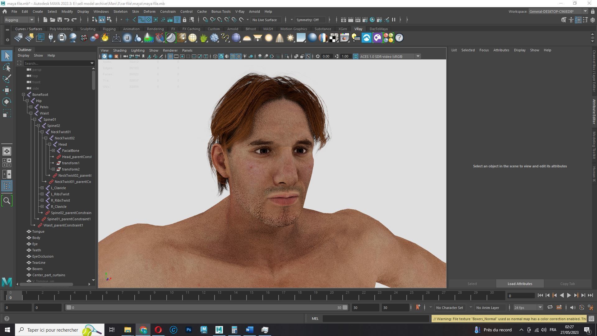 Free Male Body-low poly Free low-poly 3D model_29