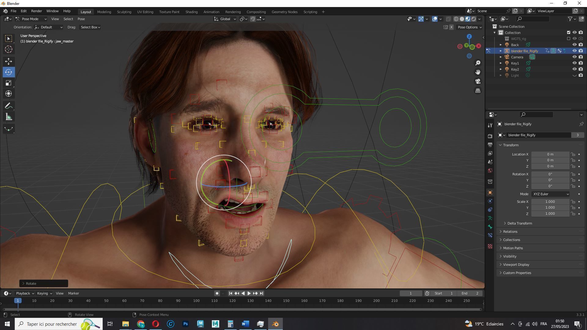 Free Male Body-low poly Free low-poly 3D model_25