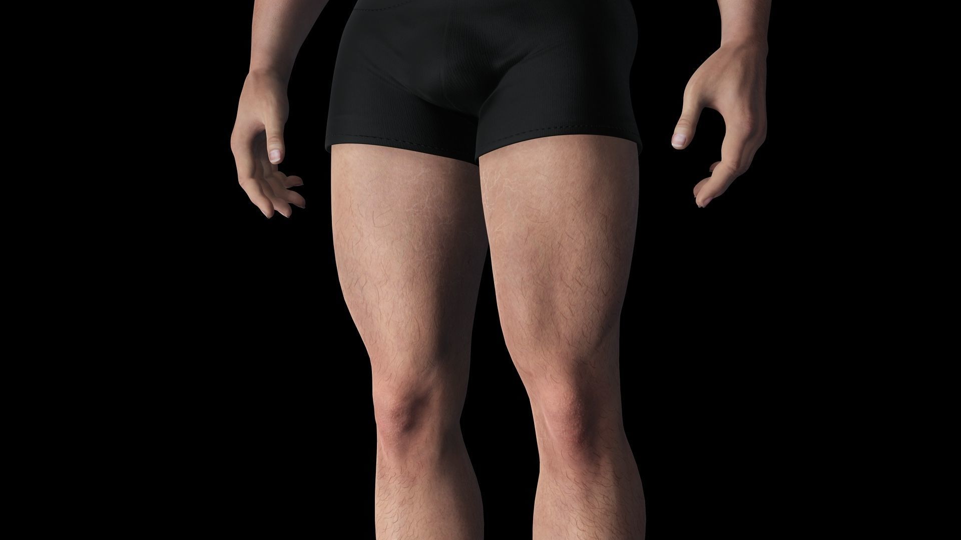 Free Male Body-low poly Free low-poly 3D model_1