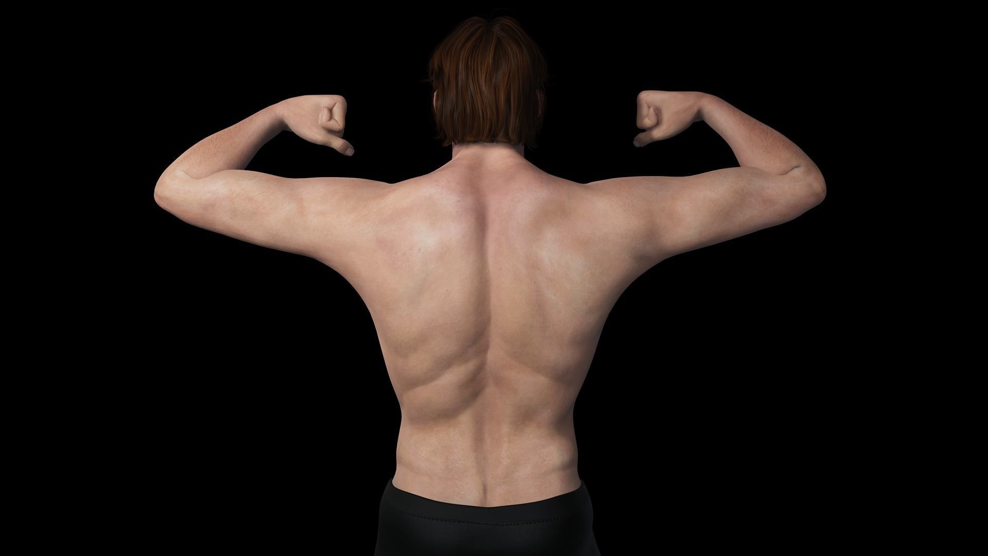 Free Male Body-low poly Free low-poly 3D model_9