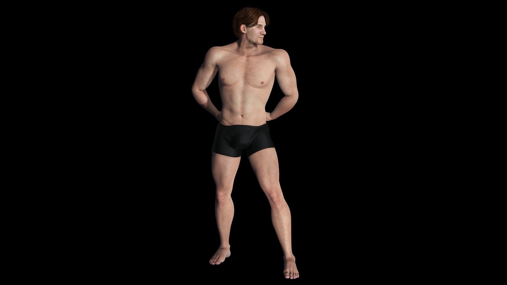 Free Male Body-low poly Free low-poly 3D model_15