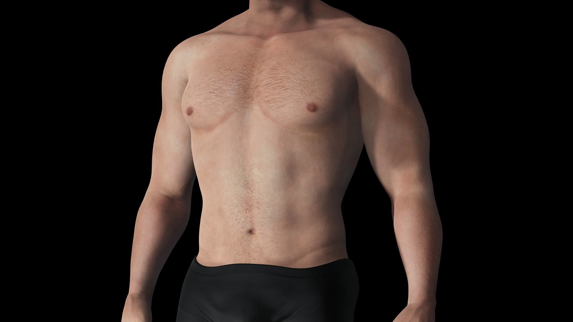 Free Male Body-low poly Free low-poly 3D model_2