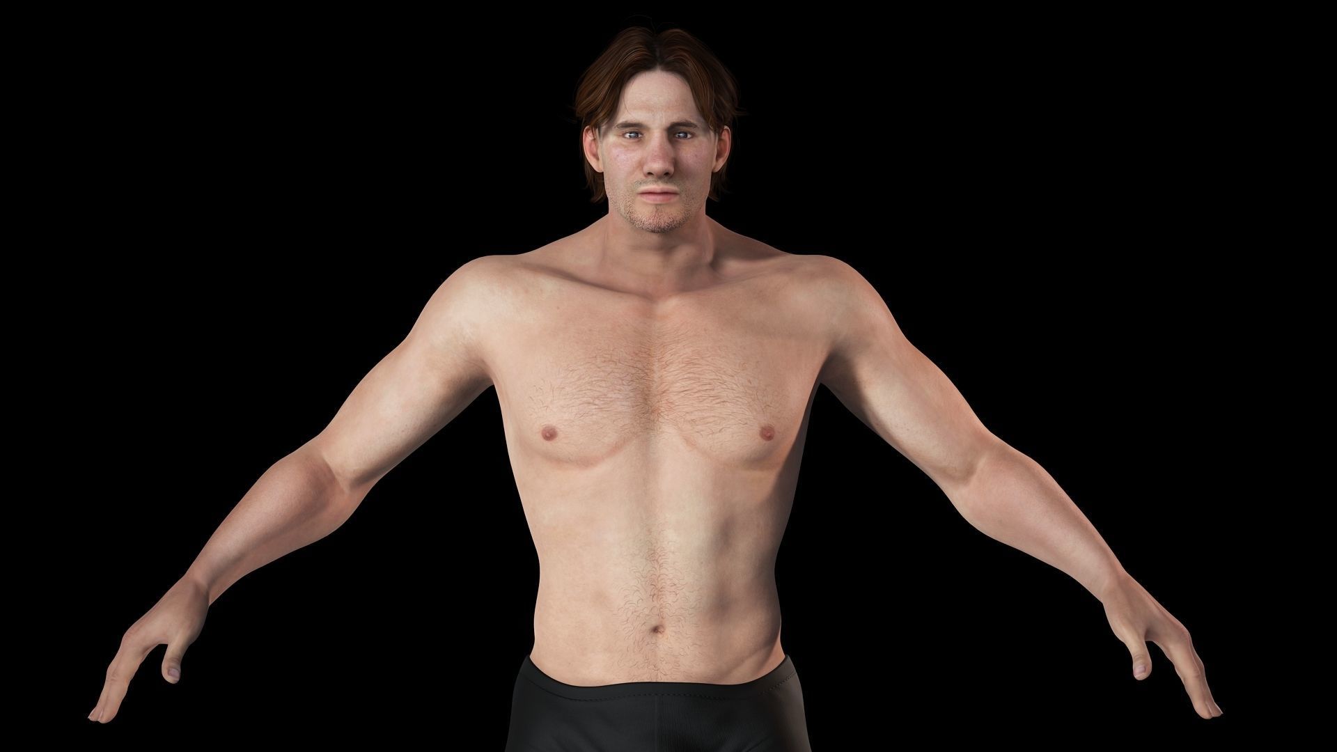 Free Male Body-low poly Free low-poly 3D model_6