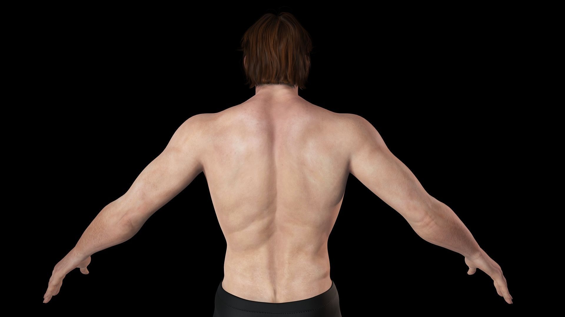 Free Male Body-low poly Free low-poly 3D model_7