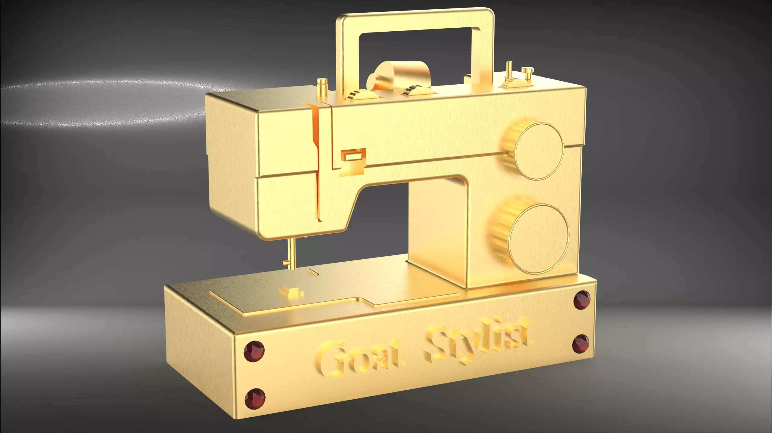 Sewing Machine pendant keychain ear rings 3D print model_0